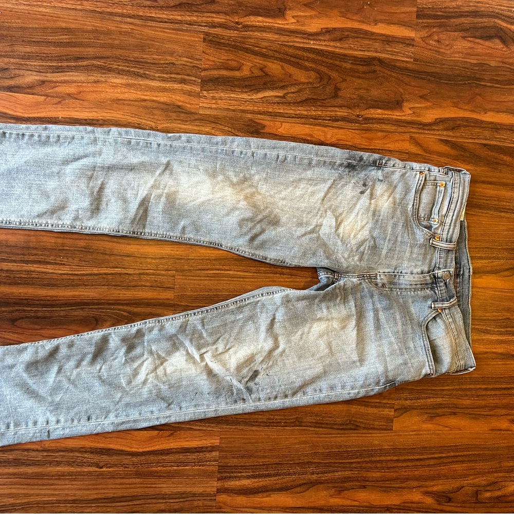 Levi's Blue Slim Fit Jeans with Vintage Distressing